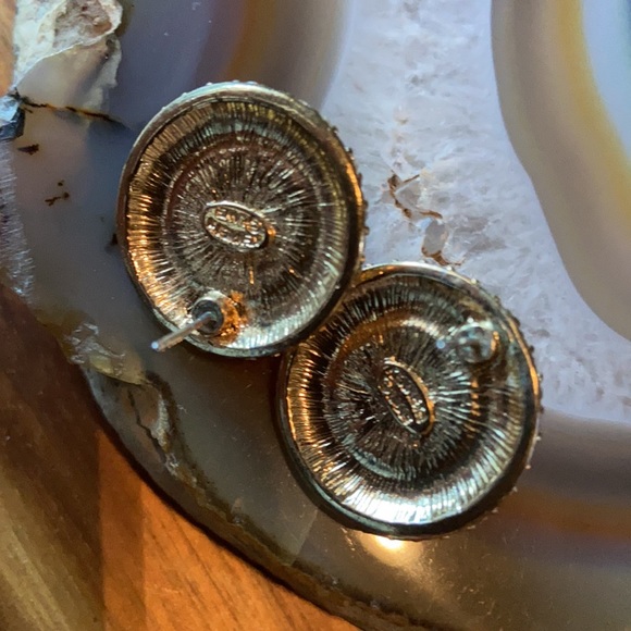 Do not share its relisting Pearl & rhinestone Gold statement earrings GUC 1” - Picture 12 of 15